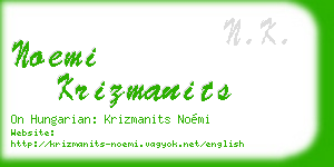 noemi krizmanits business card